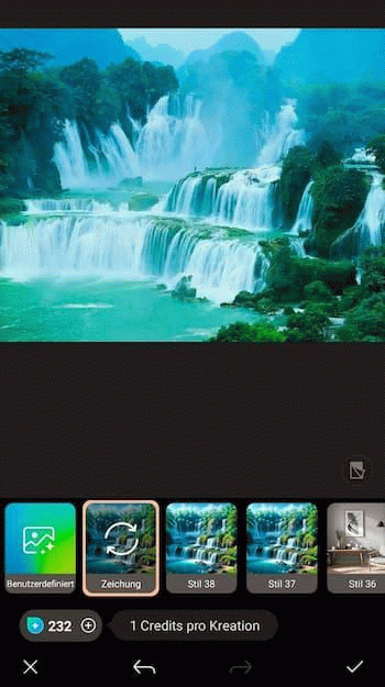 PhotoDirector App - Foto in Zeichnung umwandeln